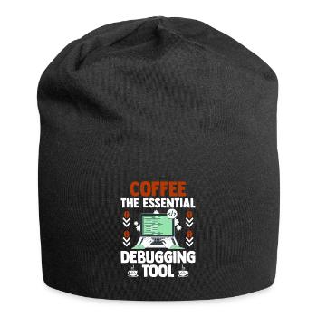Café Codage Programmeur Codeur Développeur Nerd Coff - Bonnet en jersey - noir - Devant