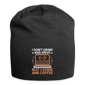 Café Codage Programmeur Codeur Développeur Nerd Coff - Bonnet en jersey - noir - Devant