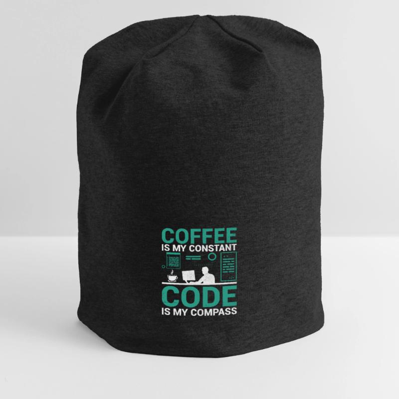 Café Codage Programmeur Codeur Développeur Nerd Coff Bonnet en jersey