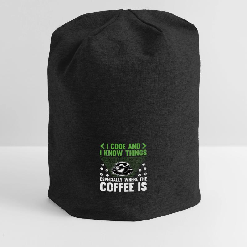 Coffee Coding Programmer Coder Developer Nerd Coff Jersey Beanie