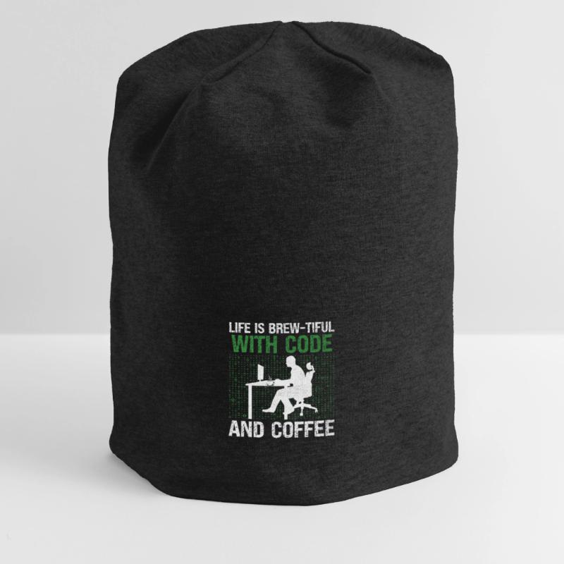 Coffee Coding Programmer Coder Developer Nerd Coff Jersey Beanie