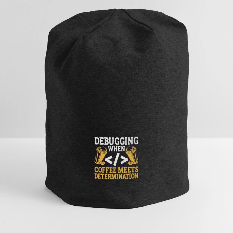 Café Codage Programmeur Codeur Développeur Nerd Coff Bonnet en jersey