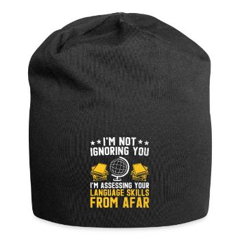 Foreign Language Teacher School Languages Teachers - Jersey Beanie - black - Front