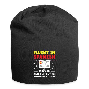 Foreign Language Teacher School Languages Teachers - Jersey Beanie - black - Front