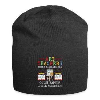 Art Teacher School Teacher Funny Art Teachers Scho - Jersey Beanie - charcoal grey - Front