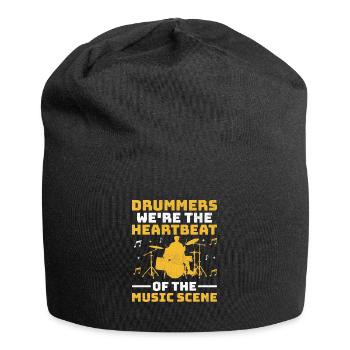 Drummers Wir sind der Herzschlag der Musikszene Dr - Jersey-Beanie - Schwarz - Vorne