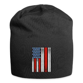 Drapeau américain tambour Patriot Tambour Mélomane Dru - Bonnet en jersey - noir - Devant