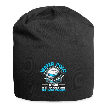 Water Polo Where Wet Passes Are The Best Passes - Jersey Beanie - black - Front