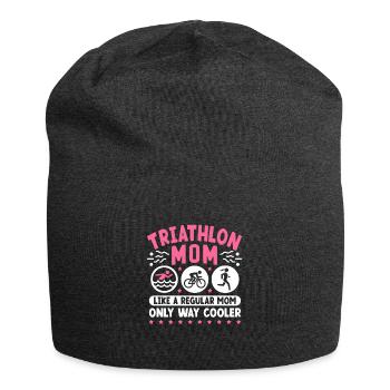 Triathlon Mama wie eine normale Mutter Nur viel cooler - Jersey-Beanie - Anthrazit - Vorne