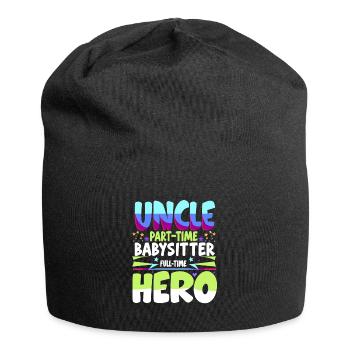 Onkel Teilzeit Babysitter Vollzeit Held Familie U - Jersey-Beanie - Schwarz - Vorne
