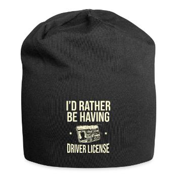 I'd Rather Be Having Driver License Driving School - Jersey Beanie - black - Front