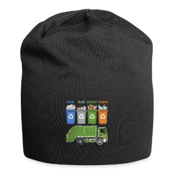 Recycling Trash Garbage Truck Trash Collector - Jersey Beanie - black - Front