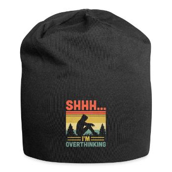 Shhh I’m Overthinking Sayings For Introverts - Jersey Beanie - black - Front