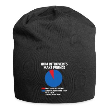 Comment les introvertis se font des amis Dictons pour les introvertis - Bonnet en jersey - noir - Devant