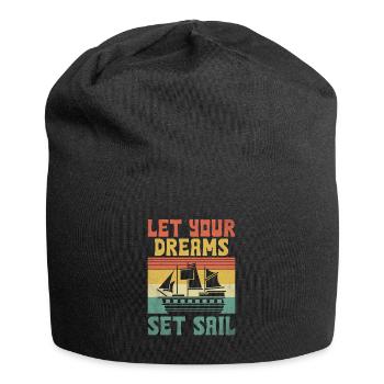 Lassen Sie Ihre Träume in See stechen Paddelboot - Jersey-Beanie - Schwarz - Vorne