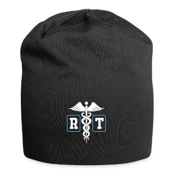 Atmung Atmen Sauerstoff - Jersey-Beanie - Schwarz - Vorne