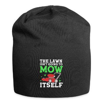 Lawn mower lawn (meadow) - Jersey Beanie - black - Front