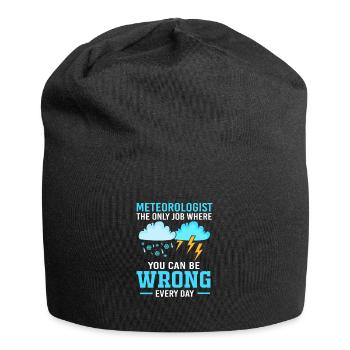 Meteorologie Meteorologe Wetter - Jersey-Beanie - Schwarz - Vorne
