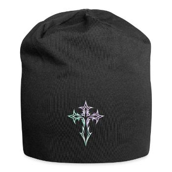 Goth Cross Y2K Emo Cross Gothic Aesthetic - Jersey Beanie - black - Front