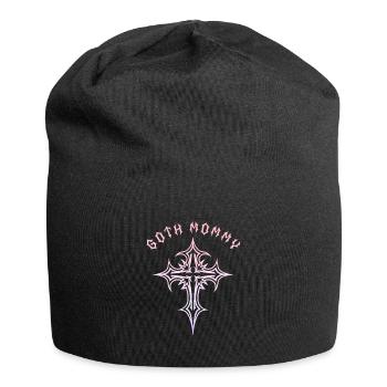 Maman gothique ! Esthétique gothique Croix Y2K - Bonnet en jersey - noir - Devant