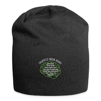 Car accident Traumatic brain injury Traumatic brain injury - Jersey Beanie - black - Front