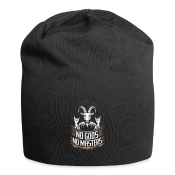 No Gods! No Masters! Atheist, Satanist, Religion - Jersey Beanie - black - Front