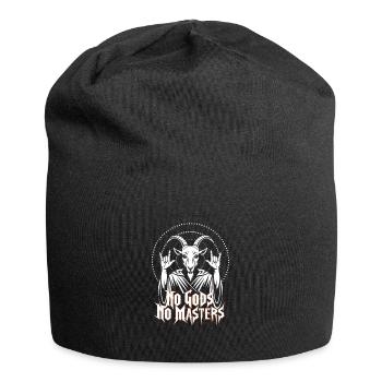 No Gods! No Masters! Atheist, Satanist, Religion - Jersey Beanie - black - Front
