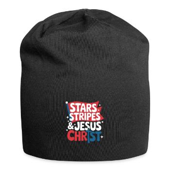 Amerikanischer Gläubiger Christ July 4th Jesus - Jersey-Beanie - Schwarz - Vorne