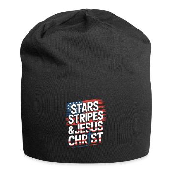 Amerikanischer Gläubiger Christ July 4th Jesus - Jersey-Beanie - Schwarz - Vorne