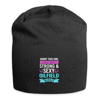 Oil Rig Oil Field Oil Rig Wife - Jersey Beanie - black - Front