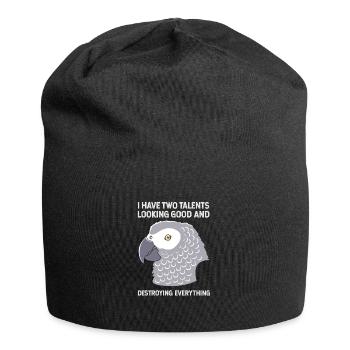 Parrot Grey - Jersey Beanie - black - Front