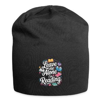 Lass mich alleine, ich lese! Bücherwurm Lesen - Jersey-Beanie - Schwarz - Vorne