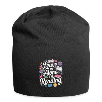 Lass mich alleine, ich lese! Bücherwurm Lesen - Jersey-Beanie - Schwarz - Vorne