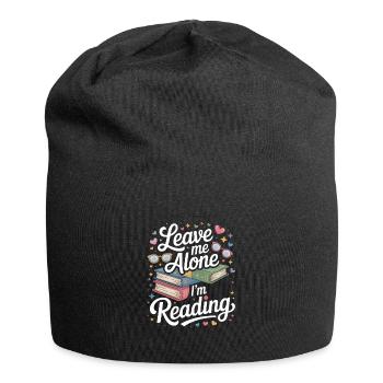 Lass mich alleine, ich lese! Bücherwurm Lesen - Jersey-Beanie - Schwarz - Vorne