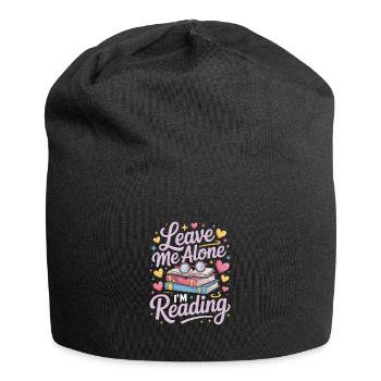 Lass mich alleine, ich lese! Bücherwurm Lesen - Jersey-Beanie - Schwarz - Vorne