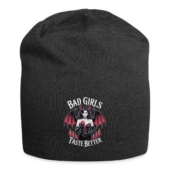 Bad Girls Taste Better! Goth Gothic Emo Baddie - Jersey-Beanie - Anthrazit - Vorne