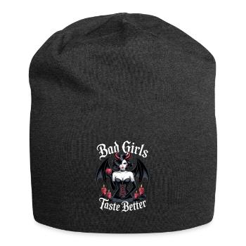 Bad Girls Taste Better! Goth Gothic Emo Baddie - Jersey-Beanie - Anthrazit - Vorne