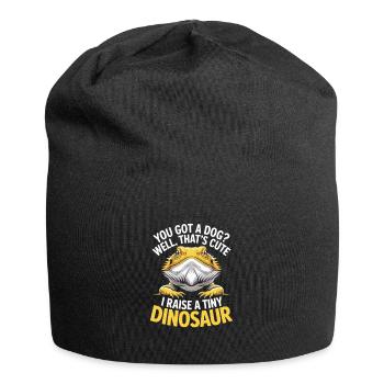 Bartagame Reptilien Liebhaber Echse Haustier - Jersey-Beanie - Schwarz - Vorne