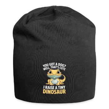Bartagame Reptilien Liebhaber Echse Haustier - Jersey-Beanie - Schwarz - Vorne