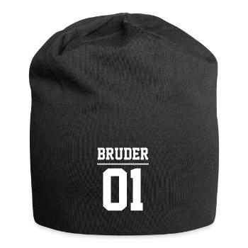 Bruder 01 Bester Bro Brother Grosser Bruder Nr 1 - Jersey-Beanie - Schwarz - Vorne