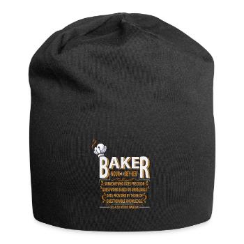 Baker noun definition for baker or - Jersey Beanie - black - Front