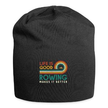 Das Leben Ist Gut Rudern Macht Es Besser Für - Jersey-Beanie - Schwarz - Vorne