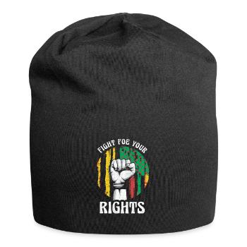 Bekämpfen Sie Ihre Rechte Für Pride Afroamerikaner - Jersey-Beanie - Schwarz - Vorne