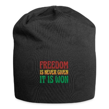 Freiheit Wird Nie Gegeben, Sie Wird Für Den - Jersey-Beanie - Schwarz - Vorne