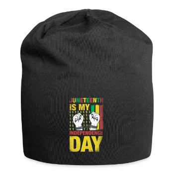 Juneteenth Ist Mein Unabhängigkeitstag Für Stolz - Jersey-Beanie - Schwarz - Vorne