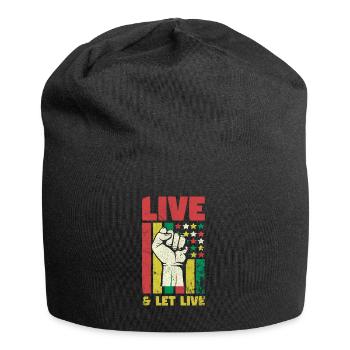 Vivre et laisser vivre pour la fierté des Afro-Américains - Bonnet en jersey - noir - Devant