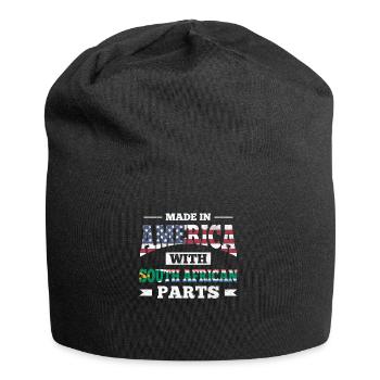 Made In America Mit Südafrikanischen Teilen Für - Jersey-Beanie - Schwarz - Vorne