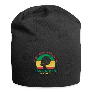 For some, freedom is not given, but - Jersey Beanie - black - Front