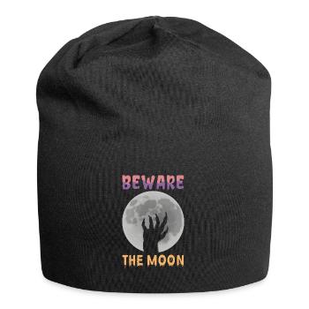 Beware of the moon design for - Jersey Beanie - black - Front