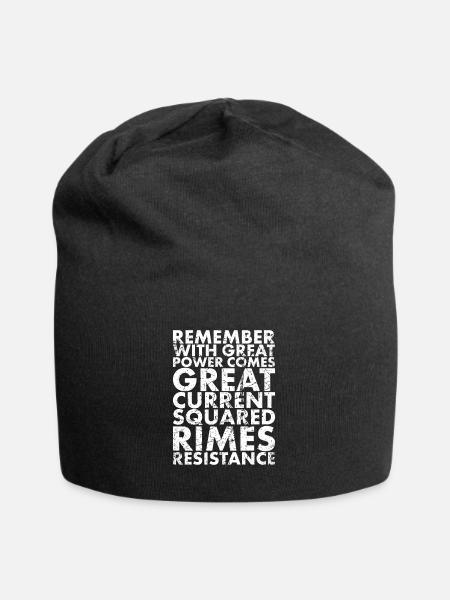 Denken Sie Daran, Mit Großer Kraft Kommt Für - Jersey-Beanie - Schwarz
